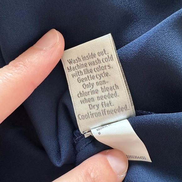 NWOT Disney by LC Blue Polka Dot Collar Sleeveless Blouse - Picture 7 of 7